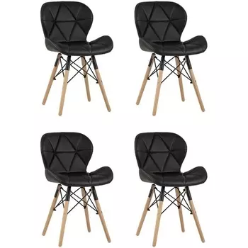 Стул Бон экокожа черный 4 шт. Stool Group (арт.УТ000035727)