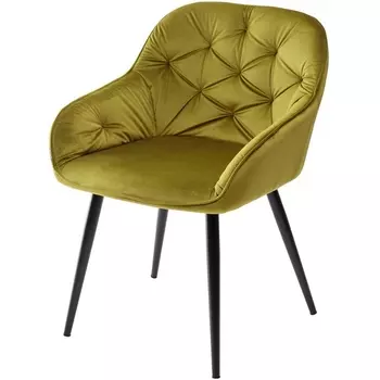 Стул BREEZE BLUVEL-75 OLIVA/ черный каркас, велюр (M-City)
