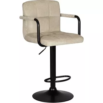 Стул барный DOBRIN KRUGER ARM BLACK (бежевый вельвет (LAR-E2041-04)) Dobrin