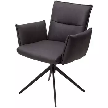 Стул DEAN 360 град.поворот. Темно-серый экокожа Maison 99# / Черный, ®DISAUR (арт.621M05774) M-City