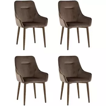 Стул Диана велюр коричневый 4 шт Stool Group (арт.УТ000037403)