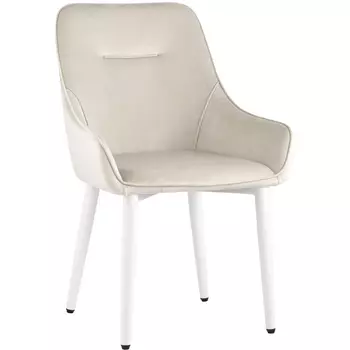 Стул Stool Group Диана велюр кремовый ножки белые УТ000031292