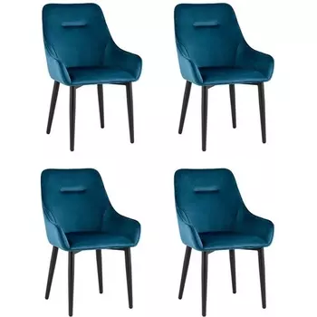 Стул Диана велюр сине-зеленый 4 шт Stool Group (арт.УТ000037415)