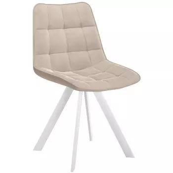 Стул DikLine 229 поворотный, B03 BEIGE, ножки белые Dikline
