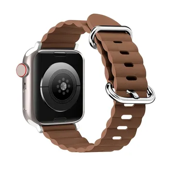 Кожаный ремешок Ocean Band для Apple Watch Ultra 49 мм серии SE 8 7 6 5 4 3 2 38 40 41 42 44 45 мм 38mm/40mm/41mm детские розовый