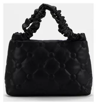Сумка-тоут, отдел на молнии, длинный ремень, цвет чёрный