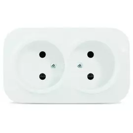 Розетка открытой установки двухместная Quel Flos 4202-0154-00102, белая