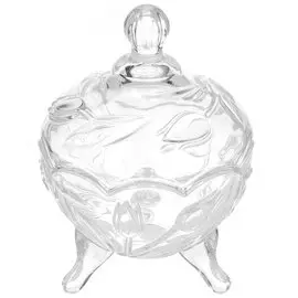Сахарница стеклянная, 140х100 мм, Виноград/Тюльпан XHSJGRAPE