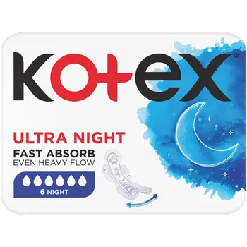 Гигиенические прокладки, 6 шт./1 упаковка. Kotex Ultra night single