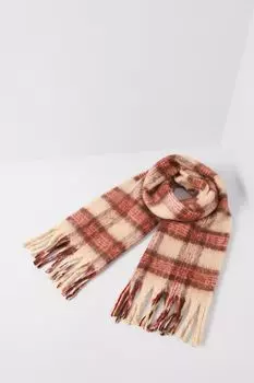 Шарф в клетку с кистями PEPE JEANS