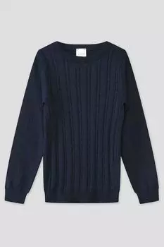 Шерстяной джемпер фактурной вязки Wool&Cotton
