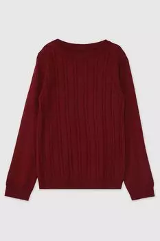 Шерстяной джемпер фактурной вязки Wool&Cotton