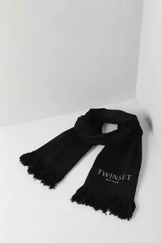 Шарф с логотипом из страз TWINSET