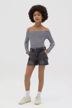 Шорты джинсовые с необработанным краем Republic of Denim