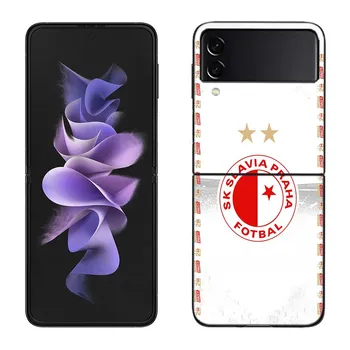 Чехол Sk Slavia Praha Czech Republic для Samsung Galaxy Z Flip 3 Flip 5 4 5G черный жесткий чехол для мобильного телефона Samsung Z Flip 5 5G Luxu Samsung Z Flip 4 5G
