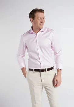 Рубашка Eterna с длинными рукавами "SLIM FIT", розовый