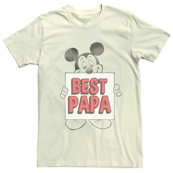 Мужская традиционная футболка Disney's Mickey Mouse с рисунком Mickey Best Papa Licensed Character