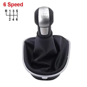 1 шт. Черная ручка переключения передач 5/6 скоростей с чехлом для Seat Altea 2004-2012/ Leon 2005-2012 5 Speed