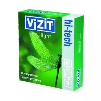 Vizit Презервативы №3 Hi-tech Ultra light (Vizit, Visit презервативы)