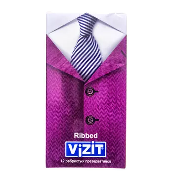 Vizit Презервативы ребристые, 12 шт (Vizit, Презервативы)