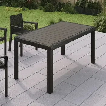 Стол Ingreen Rattan 153.2x78.9x70 см пластик коричневый
