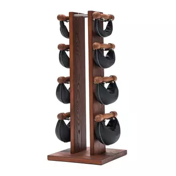 Набор гантелей с подставкой NOHrD Swing Turm ясень окрашенный 40 кг