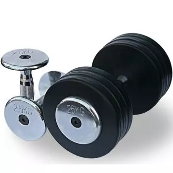 Обрезиненный гантельный ряд Fitnes Sport от 2.5 до 30кг (12 пар)