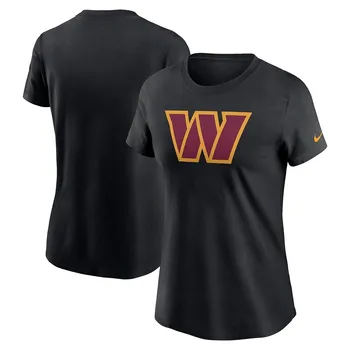 Женская черная хлопковая футболка с логотипом Nike Washington Commanders Essential, цвет Wft Black