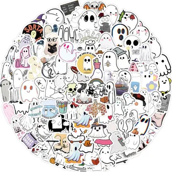 Ghost Stickers,Phantom Decals,100 Pcs Cute Stickers for Phone Case Laptop Water Botter
