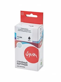 Картридж Sakura SI3ED71A 3ED71A (№712 Black) струйный для HP, черный чернил, 80 мл.