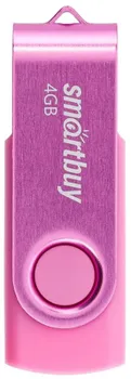 Накопитель USB 2.0 4GB SmartBuy SB004GB2TWP Twist розовый