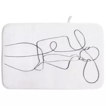 Коврик для ванной Swensa Lady 50x80 см цвет бело-черный