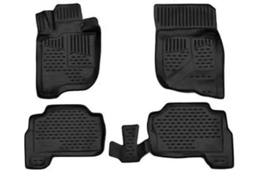 Коврики 3D в салон подходит для MITSUBISHI Pajero Sport (III, IIIp), 2015->, 4 шт. (Повышенная устойчивость, повышенная износостойкость)