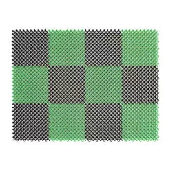 Коврик декоративный полиэтилен Травка 42x56 см цвет черно-зеленый