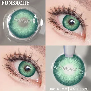 FUNSACHY Новые цветные контактные линзы для глаз 1 пара Натуральные модные контактные линзы Сине-серые линзы для глаз Ежегодная косметика для учеников SERENA-BLUE