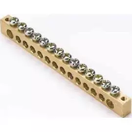 DEKraft ШН-102 Шина нулевая 14 групп/крепеж по краям, сеч. 8x12 мм, 100А