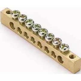 DEKraft ШН-102 Шина нулевая 8 групп/крепеж по краям, сеч. 6x9 мм, 100А