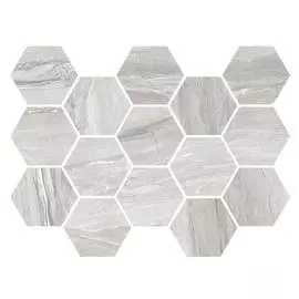 декор мозаика eos pearl hexagon серый 32,5x22,5 53038