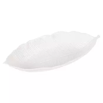 Блюдо-лист Easy Life Madagascar white 26x11,5см