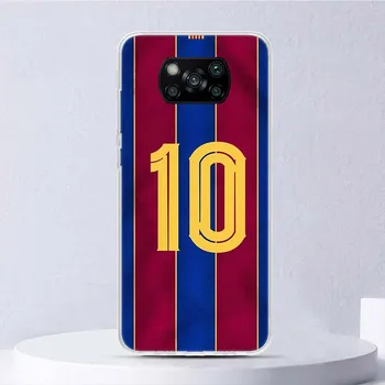 Мягкий чехол с футбольным номером 7 10 30 для Xiaomi Poco X3 NFC X4 M4 Pro M3 M2, чехол для телефона F3 F2 F1 Mi Note 10 Lite A3 A2 A1 Funda Coq Xiaomi Poco X3