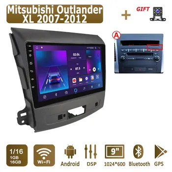 Android Carplay автомобильное радио для Mitsubishi Outlander XL 2007-2012 мультимедийный проигрыватель головное устройство стерео GPS навигация BT WIFI 4+64 ГБ 1+16GB,A