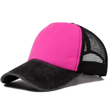 Бейсболка мужская модная кепка дальнобойщика Snapback для женщин летняя хип-хоп винтажная сетчатая кепка с козырьком мужская повседневная уличная Adjustable серый