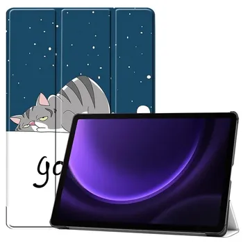 Чехол-подставка для Samsung Galaxy Tab S9 FE, чехол 10,9 дюйма из искусственной кожи, автоматический чехол для сна для Funda Galaxy Tab S9 FE, чехол X510 X516 X516B красный