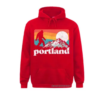 Hoodies Clothes Portland Oregon Bigfoot Mountains Outdoors Hoody Autumn Long Sleeve Unisex Sweatshirts Design Dominant 2XL