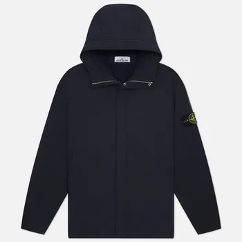 Мужская демисезонная куртка Stone Island Soft Shell-R E.Dye Hooded, цвет синий, размер M
