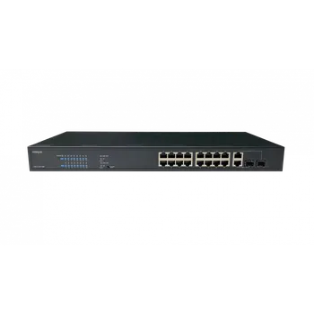 Коммутатор Powertone PUS-CC16L-250R, кол-во портов: 16x100 Мбит/с, combo RJ-45/SFP 2x1 Гбит/с, установка в стойку, PoE: 16x30Вт (макс. 250Вт)