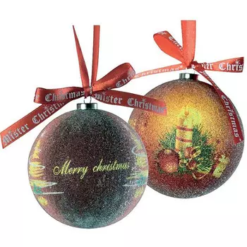 Набор елочных игрушек Mister Christmas папье-маше, 6шт