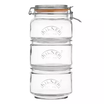 Набор из 3 банок Kilner Clip Top