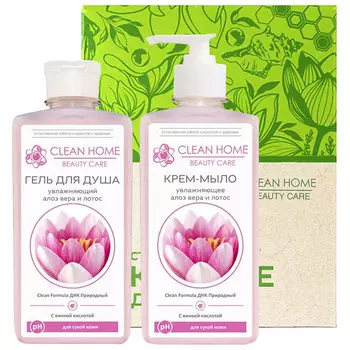 Набор Clean Home Beauty Care Увлажняющий (гель для душа, крем-мыло)