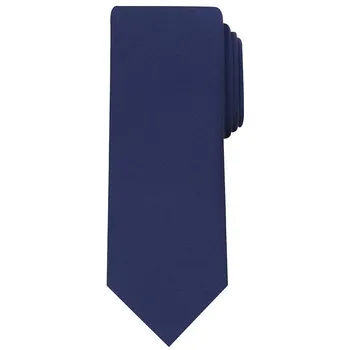 Мужской тонкий однотонный галстук на заказ Bespoke, цвет Navy Bay Solid